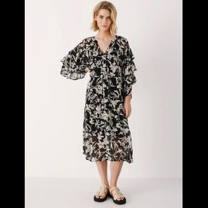 PART TWO NASREENPW DRESS in Black Poetic Flower 38